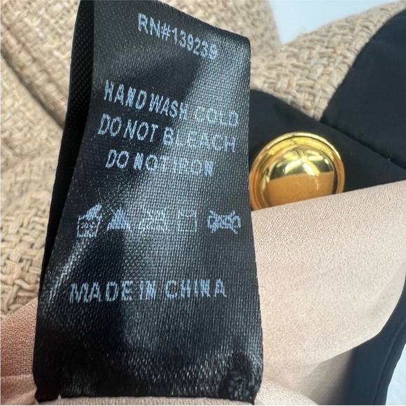 Tan Coco Tweed Bow Dress POMANDER PLACE medium - Picture 10 of 16